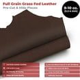 thumbnail image 2 of ELW Grass Fed Leather 8-10 oz. 3-4mm Heavy Duty Pre-Cut 2 PCS 10"x10" Dark Brown Full Grain Cowhide for Tooling, Carving, Holsters, Belts, Bags, Boots, Shoes, Repair, Knife Sheaths, Furniture, 2 of 7
