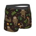 thumbnail image 4 of Uemuo Sloth Doing Yoga Pattern Men's Boxer Briefs,Trunk Anti-Chafing,Comfortable, Durable, and Stylish Underwear-Small, 4 of 9