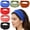 6 Color (Black+Brown+Red+Green+Blue+Pink), variant on 6 Pack Wide Headbands for Women Non Slip Soft Elastic Hair Bands Yoga Running Sports Workout Gym Head Wraps, Knotted Cotton Cloth African Turbans Bandana (with 6 Pcs Hair Ties)
