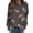 Dark Gray, variant on JIAYUE Women Crew Neck Sweatshirt Long Sleeve Print Glitter Football Pattern Casual Pullover Top For Daily Walking Outdoor Travel Trips And Weekend Gathering Wear