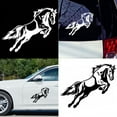 thumbnail image 5 of Walbest 1Pc Car Sticker, Truck Body White Jumping Horse Printed Self-adhesive DIY Reflective Decal, 5 of 6