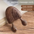 thumbnail image 3 of Meridian Comb Round Edges Muscle Relaxation Pressing Acupoints 2 Teeth Head Eye Pressure Relief Wooden Massage Comb Home Supply, 3 of 8