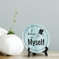 thumbnail image 2 of I Believe In Myself Light Blue Wood Color Circle Table Sign (5" X 5"), 2 of 4