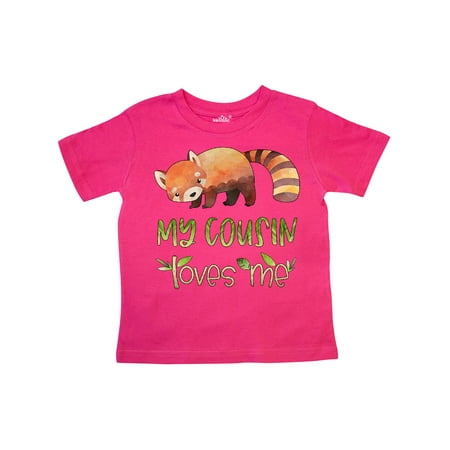 

Inktastic My Cousin Loves Me Cute Red Panda Gift Toddler Boy or Toddler Girl T-Shirt