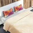 thumbnail image 5 of Yayeee Pillowcase Queen Size Set of 2 Satin Wrinkle Resistant Pillow Case, Purple Hand Drawn Floral, 5 of 8