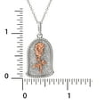 thumbnail image 4 of Disney Beauty and the Beast Women's Silver Plated Rose Pendant Necklace, 18", 4 of 5