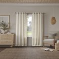 thumbnail image 6 of No. 918 Anders 2-pack Faux Linen 3-in-1 Versatile Hanging Semi-Sheer Back Tab/Rod Pocket Curtain Panel Pair with Ring Clips, Natural, 37"W x 84"L (2 Panels), 6 of 8