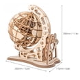 thumbnail image 2 of Globo Terrestre 3D de Madera para Armar - Modelo Educativo con Mecanismo de Engranajes, Regalo Creativo para Niños y Adultos en Navidad o Cumpleaños, Juguete DIY Sin Necesidad de Pegamento o, 2 of 6