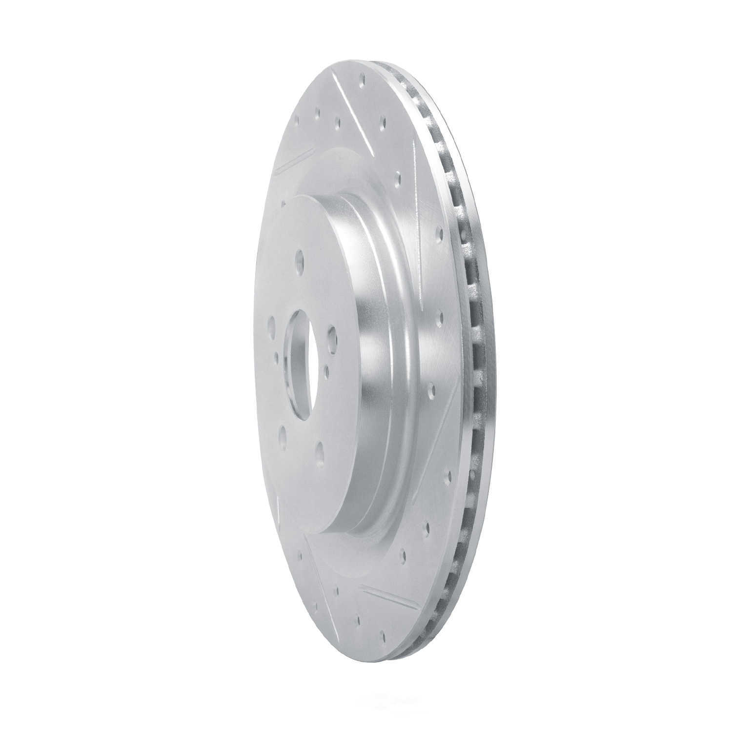 Dynamic Friction Company 631-76159R DFC Brake Rotor - Drilled And Slotted - Silver
