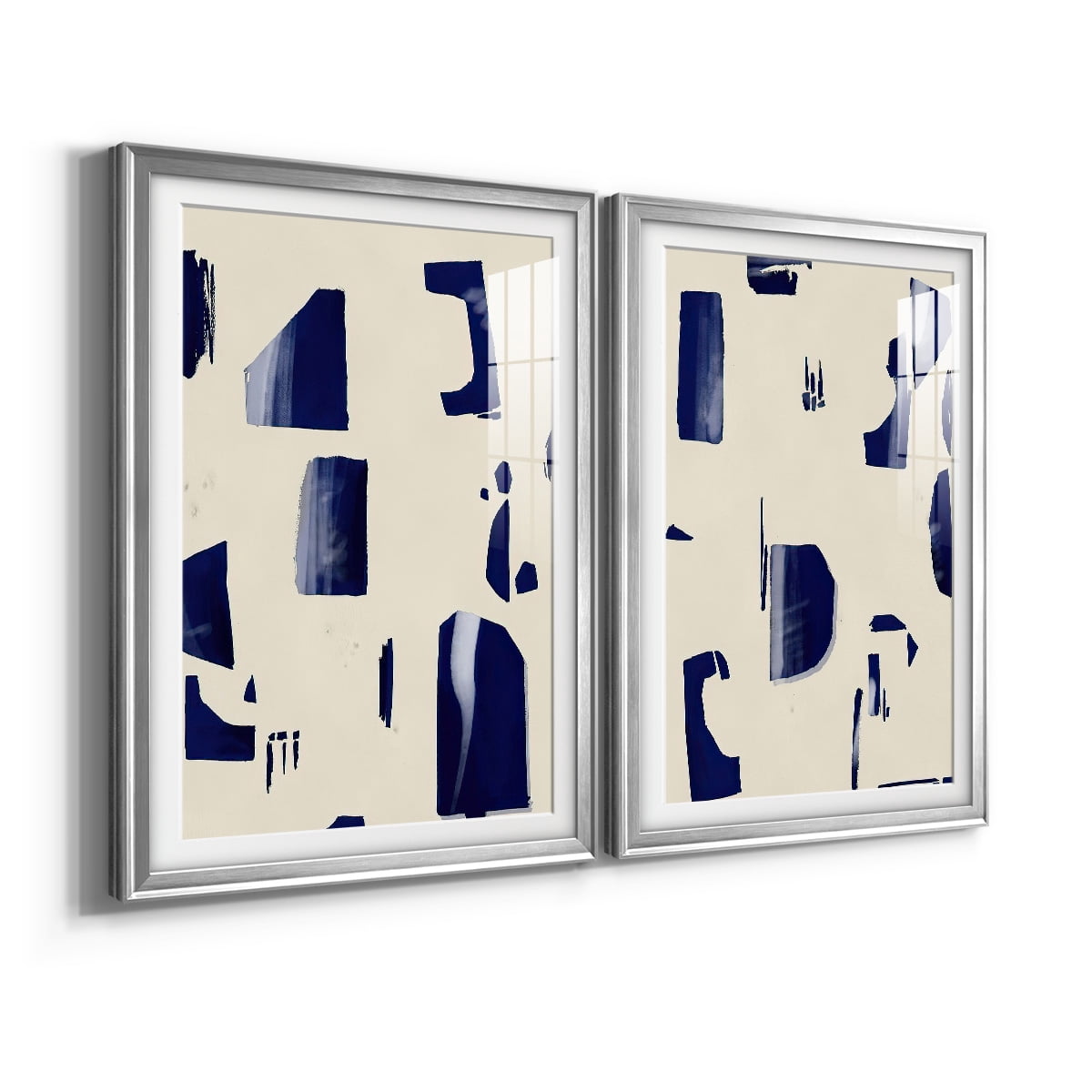 Wexford Home Fragment Abstraction I Premium Framed Print, 22.5" x 30.5" - Ready to Hang, Silver (Set of 2)