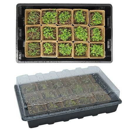 

Imcute Seedling Tray Set with Transparent Lid Grow Healthy Accessory