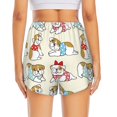 thumbnail image 4 of Uemuo Cute Bull Dog Pattern Women's Athletic Shorts High Waisted Running Shorts with Liner Pockets Gym Elastic Workout Shorts-Large, 4 of 9