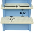 thumbnail image 4 of Aqua Select Tranquil Blue Anti-Slip Pool Steps with Pearl White Steps and Pearl White Outside Flip-up Safety Ladder, 48-54"H, 4 of 13