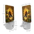 thumbnail image 7 of PhooArto Sunflower Butterfly Painting Plug in LED Night Light Auto Sensor Dusk to Dawn Decorative Night for Bedroom, Bathroom, Kitchen, Hallway, Stairs, Baby's Room, Energy Saving, 7 of 7