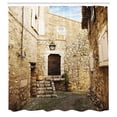 thumbnail image 3 of Ambesonne Vintage Shower Curtain, Narrow Cobble Street, 69"Wx70"L, Cream, 3 of 5