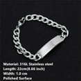 thumbnail image 2 of Blessing Stainless Steel Israel Bracelet, May God Bless and Guard You Hebrew Curb Bracelet Chain for Men Women, Jewish Hebrew Kabbala Protection Jewelry, 8.66'', 2 of 7