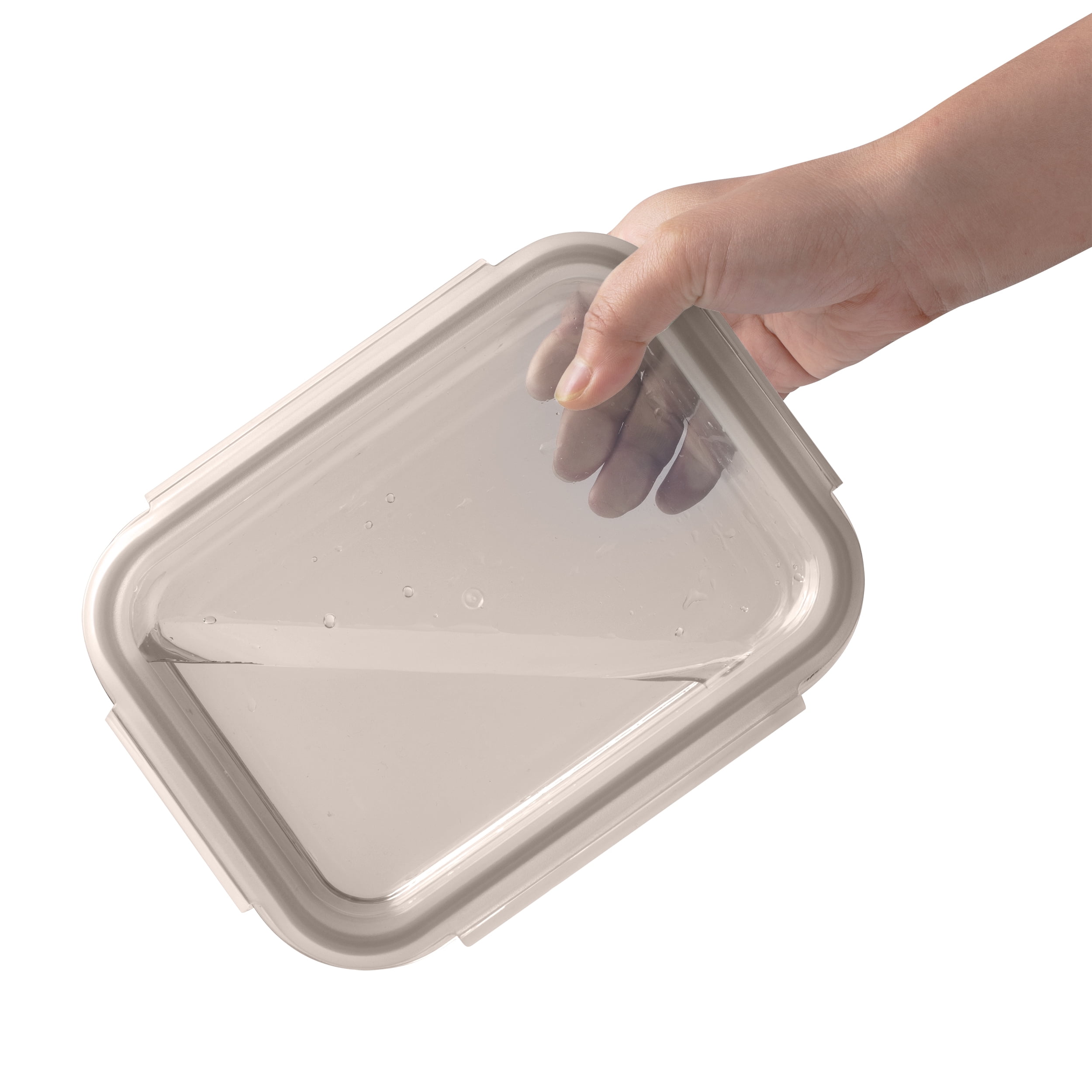 Cook with Color 12-Piece Glass Food Storage Container Set with Lids, Airtight & Leakproof, Taupe