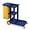 Blue, variant on TUFFIOM Commercial Traditional Cleaning 3-Shelf Janitorial Cart, 500 Lbs Capacity Housekeeping Cart, Wheeled with Yellow VinylBag and Cover w Lid, Blue