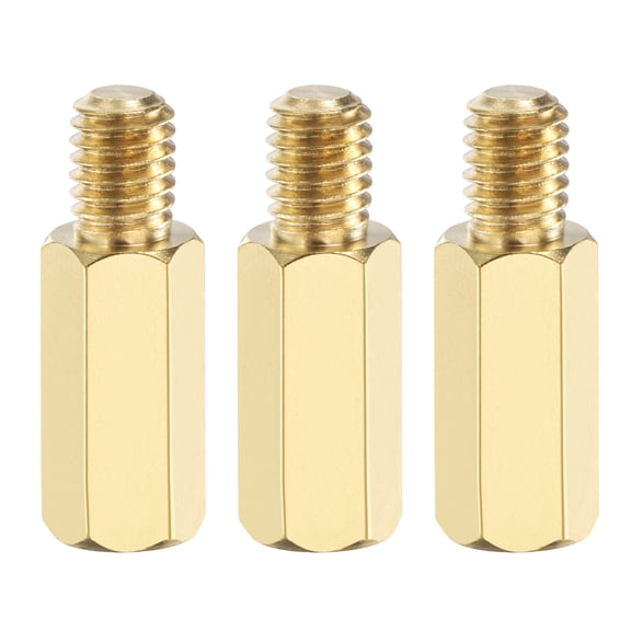 Male to Female Thread Spacer Screws M6 x 20mm   8mm Brass Hex Standoff PCB Motherboard Spacer Screw Nut 3 Pcs