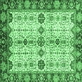thumbnail image 1 of Ahgly Company Indoor Square Oriental Emerald Green Traditional Area Rugs, 4' Square, 1 of 4
