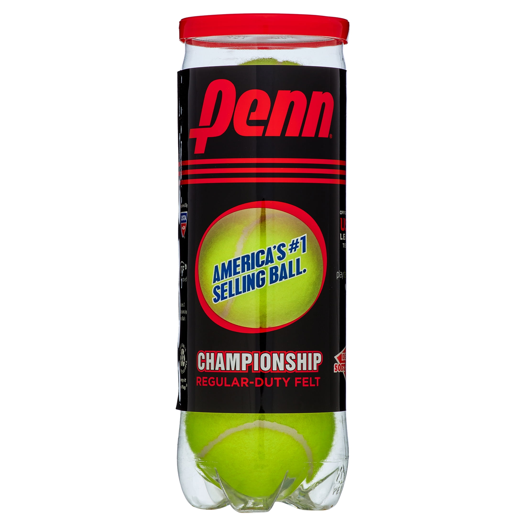 Penn Championship Regular Duty Tennis Balls - 4 Pack (Shrink wrapped)