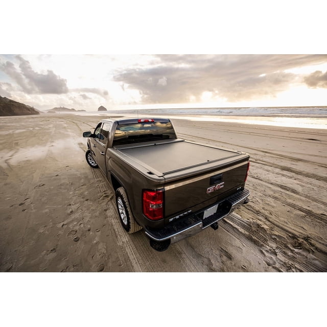 Roll-N-Lock Couvercle de Tonneau BT221A Série A; Rétractable Manuel; Verrouillable; Revêtu de Poudre Noire; Aluminium