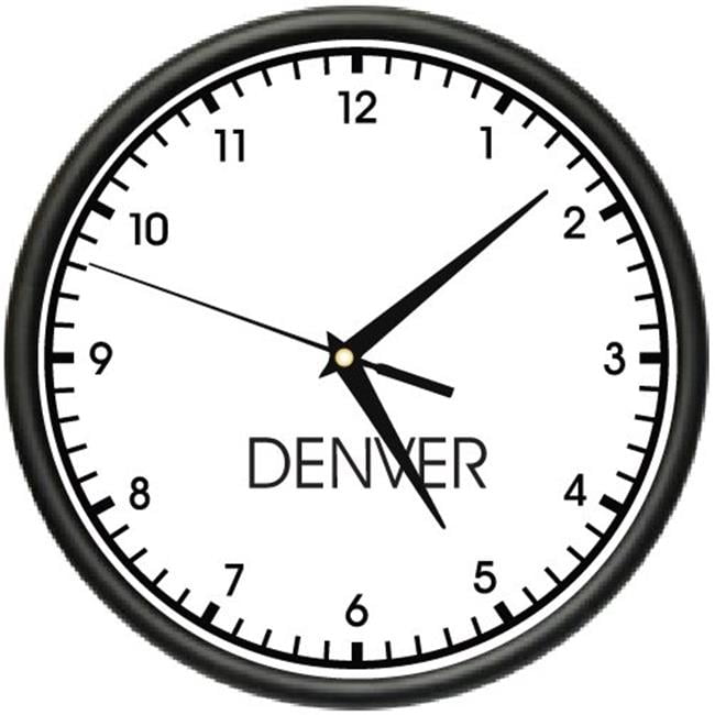 SignMission CLDenver Time 10 in. dia. Denver Time Wall Clock Walmart
