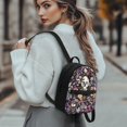thumbnail image 3 of Eheartsgir Skeleton and Flower Small Backpack, Adjustable Strap Polyester Mini Backpack for Travel Daily, Lightweight Travel Backpack, 3 of 8