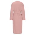 thumbnail image 4 of MIXUE Summer Dresses for Women Solid Color Lapel V Neck Button Down Long Sleeve Casual Bodycon Shirt Dress Streetwear,Pink,S, 4 of 5