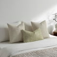 thumbnail image 5 of SUSIELADY Pack of 2 Throw Pillow Covers 18x18, Boho Textured Chenille Decorative Pillow Covers with Dots and Stripes, Square Cushion Covers for Couch, Sofa, Bed, Farmhouse Home Decor, Cream, 5 of 7