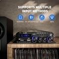thumbnail image 5 of S-299 4.1CH Bluetooth Power Amplifier with Active Subwoofer Output (NOT Passive Subwoofer), Max 800W RMS 40Wx4 Subwoofer Amplifier Hi-Fi Integrated Mini Speaker Amp Audio Sub Bass Amp, 5 of 5