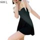 thumbnail image 2 of Traje de baño elegante de una pieza para mujer Traje de baño con falda negra Falda con cordones en los hombros, 2 of 7
