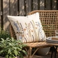 thumbnail image 3 of REGALWOVEN Elegant Floral Embroidered Throw Pillow Cover for Home Decor with 3D Botanical Design Multicolor 18 x 18 Inch, 3 of 7