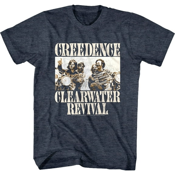 Creedence Clearwater Revival American Rock Band Bikes Photo Adult Short Sleeve T-Shirt Graphic Tee