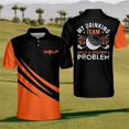 thumbnail image 3 of Golf Series Men's Button Polo Shirt Printed Short-sleeved T-shirt Top For Men, 3 of 3