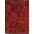 thumbnail image 5 of Nourison   Vivid Textured Over-dyed Hair on Hide Modern Patchwork Area Rug Tangerine,Brindle 8' x 10' Cotton,Leather,Natural Fiber, 5 of 5