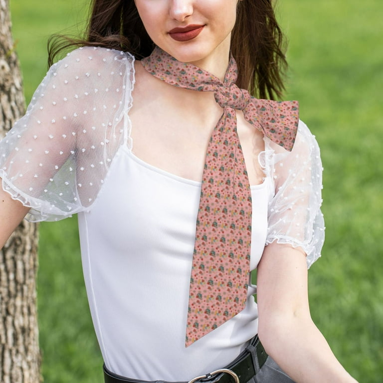Wukai Retro 70s 60s Hippie Flower Print Hair Scarf for Women