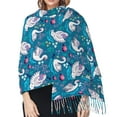 thumbnail image 5 of Shawl Wraps for Women - Swan On The Pond Oversized Fall Winter Fashion Blanket Scarf for Women, 5 of 6