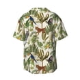 thumbnail image 5 of Uemuo Jungle Animals Pattern Cotton Linen Short Sleeve Shirts,Casual Lightweight Button Down Shirts,Vacation Beach Summer Tops-4X-Large, 5 of 7