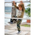 thumbnail image 3 of CARETOO Toddler Boy Outfit Camouflage Boys Clothes Sets 2Pcs Infant Toddler Outfit Letter Casual Hoodie Cotton Fabric Pants Set 1-5T, 3 of 11