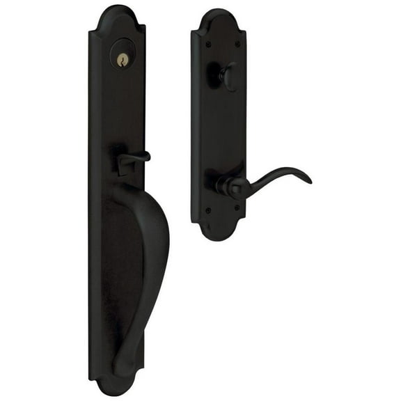 Baldwin 6402190LENT Boulder Full Handleset, Satin Black