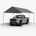 thumbnail image 6 of Sunmthink 10x20FT Heavy Duty Carport,Portable Carport with Height Adjustable & Waterproof UV Resistant&Galvanized Steel Frame, Outdoor Car Canopy Shelter for Vehicle, Truck, Boat,Gray, 6 of 9