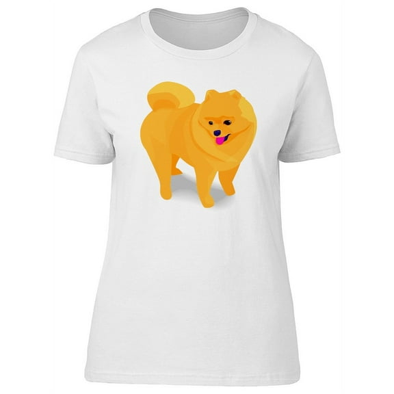 Cute Pomeranian Dog Cartoon T-Shirt Women -Image by Shutterstock, Female Small