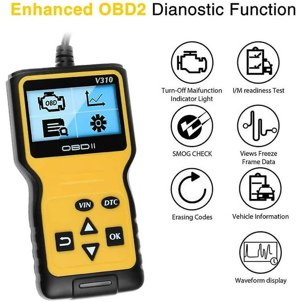 Scanner automobile OBD2 diagnostic des défauts du système lecteur de code  ODB2 A