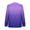 thumbnail image 4 of IROINNID Women Printed Long Sleeve Tshirt Comfortable Casual Loose Top Fashionable Relaxed Fit Trendy Streetwear Soft Breathable Everyday Wear Stylish Pullover(Purple,M), 4 of 5