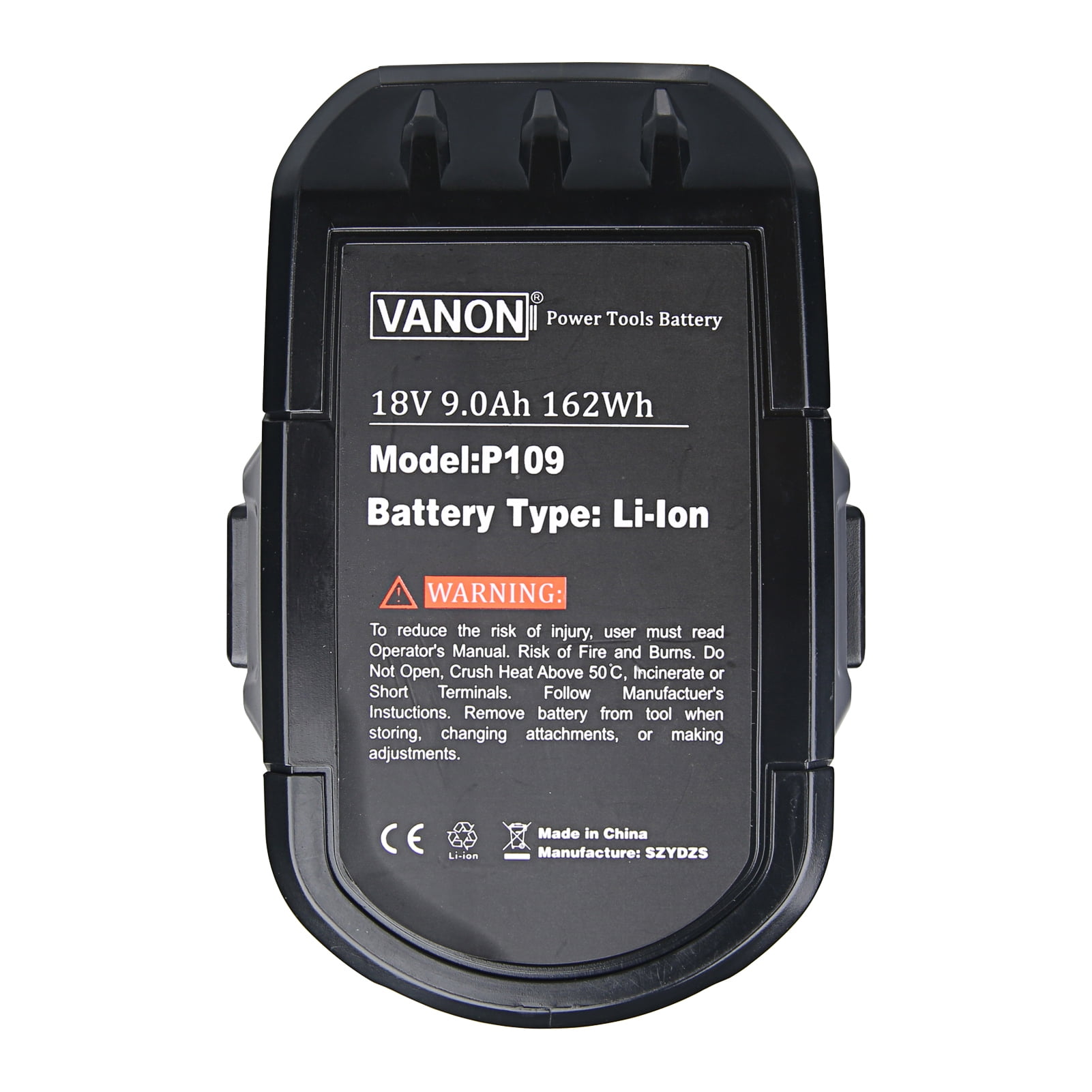 Vanon For Ryobi 18V High Capacity 9.0AH Batteries P108 P109 and Charger P117
