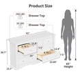 thumbnail image 3 of Homall 7 Drawer Dresser for Bedroom, Wood Double Chest of Drawers with Metal Handles, Wide Storage Cabinet Organizer for Living Room, White, 3 of 9