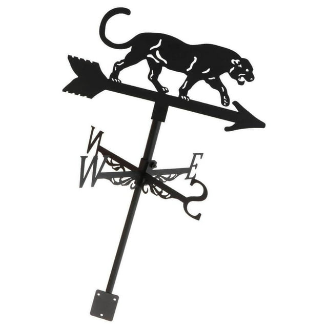 ziyahi Leopard Weathervane Farmhouse Weather Vane Iron Art for Garden Yard Decor