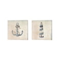 thumbnail image 1 of Great Art Now Anchor & Lighthouse by JMB Designs 2 Piece Canvas Art Set Each 14W x 14H, 1 of 3