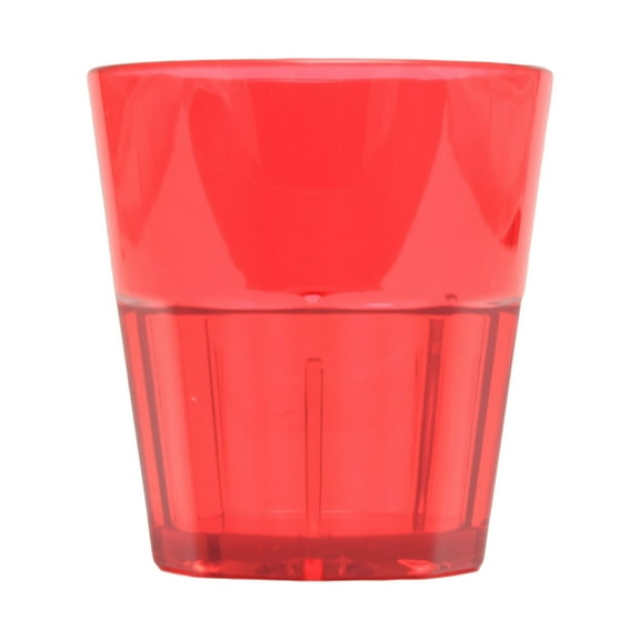 Excellante Diamond 8 oz rock, polycarbonate, red, comes in dozen